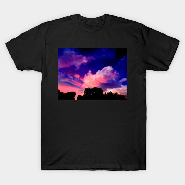 Beautiful Sky and Nature double exposure T-Shirt by PandLCreations